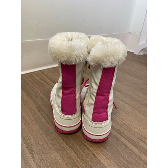 Girls Dream Pairs Pink Fuzzy Snow Boots Childrens Sz 13 - Picture 4 of 5